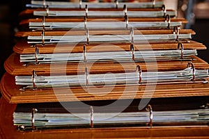 A stack of folders menu in the bar