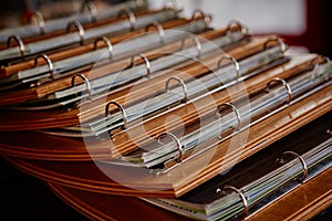 A stack of folders menu in the bar