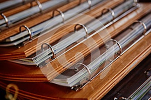 A stack of folders menu in the bar