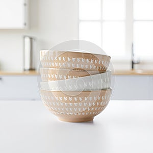 Stacked Ceramic Bowls