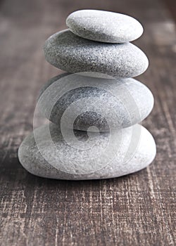 A stack of four zen rocks