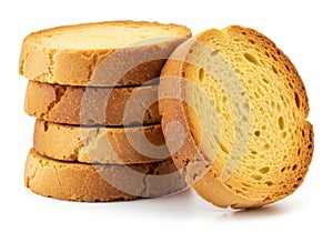 Stack of freshly baked bread slices