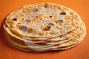 Stack of Freshly Baked Flatbreads