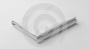 Stack of Freshly Folded White Bed Sheets