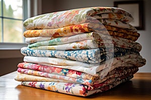 stack of freshly laundered pillowcases, ready to be plumped up and enjoyed