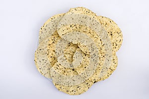 Stack of fried masala papad