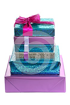 Stack of gift boxes