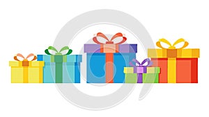 Stack of Gift Boxes: Presents Celebration for Special Occasions, vector design Generative AI
