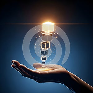 Futuristic Digital Blockchain Data Block Structure