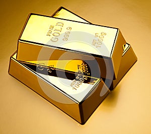 Stack of gold bar, ambient financial concept