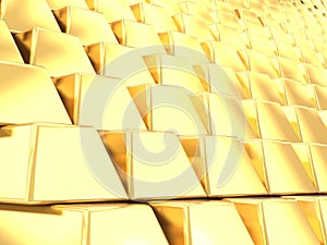 Stack of gold bars background