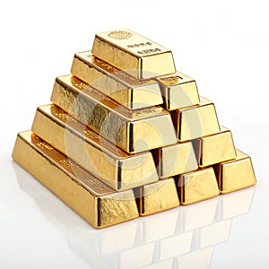 Pile of Gold Bars Stack