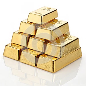 Pile of Gold Bars Stack