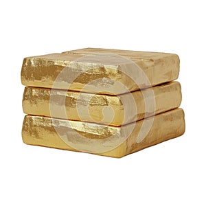 Stack of Gold Bars on Transparent Background - Ai Generated