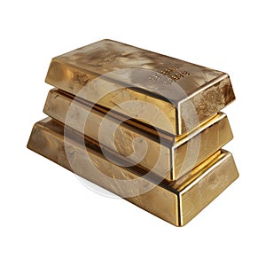 Stack of Gold Bars on Transparent Background - Ai Generated