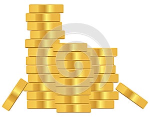 Stack of gold coins