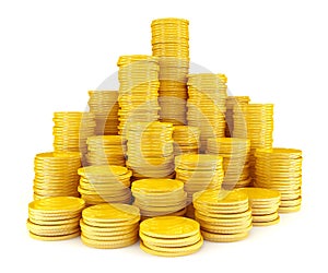 Stack of gold coins