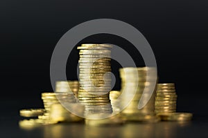 Stack of gold coins