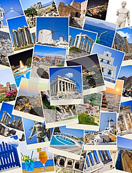 Stack of Greece travel photos