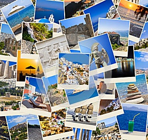 Stack of Greece travel photos