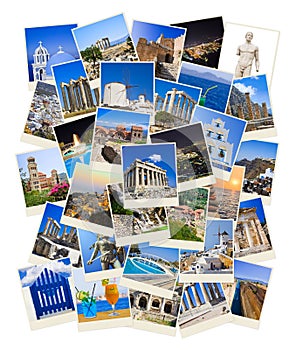 Stack of Greece travel photos