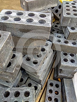 Brick with a rectangular holes