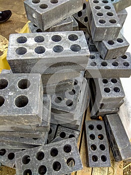 Brick with a rectangular holes