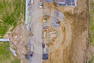 Stack of group in new construction materials for buildings