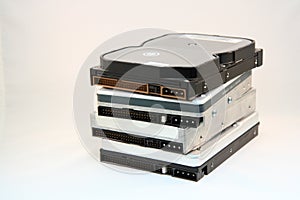 Stack of hard disks