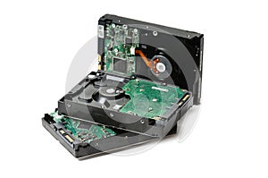 Stack of hard drives