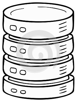 Stack of Hard Drives Representing Data Storage and Computing