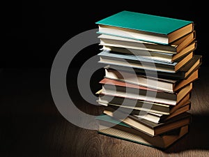 Stack of hardcover books