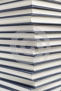 Stack of hardcover books closeup