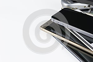 Stack of high-end smartphones