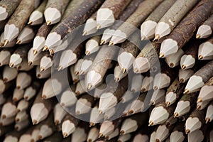 Stack of home made pens