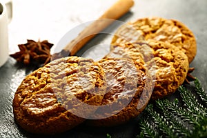 Stack of homemade cookie biscuits
