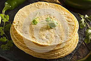 Stack of Homemade Corn Tortillas