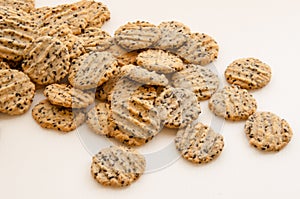 Stack of homemade sesame cookies
