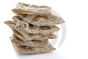 Stack of Homemade Whole Wheat Crackers