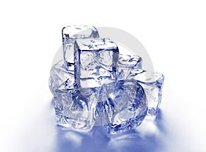 Stack of ice cubes