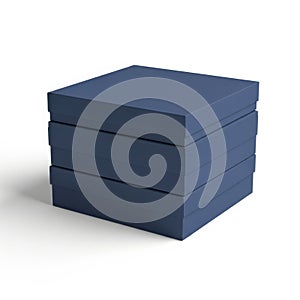 Stack of identical dark blue cubes
