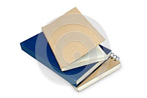 Stack isolated notebook recycle paper