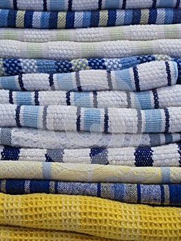 Stack of kitchen towels