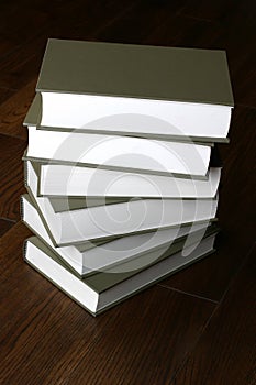 Stack of law books