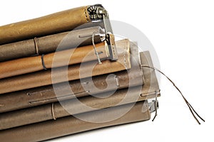 A Stack Of Leather-Bound Journals, Notebooks, Wallets & Cases