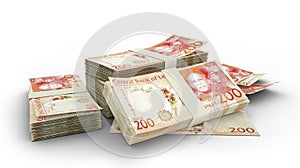 Stack of Lesotho Loti notes