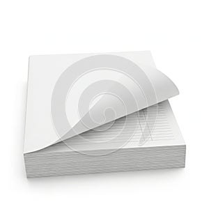 Stack of lined paper sheets