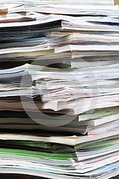 Stack of magazines