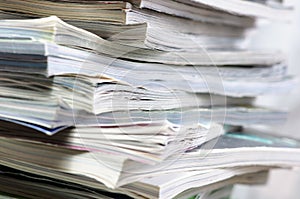 Stack of magazines