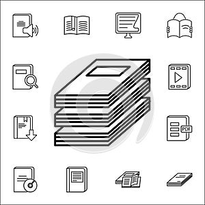 a stack of magazines icon. Books and magazines icons universal set for web and mobile